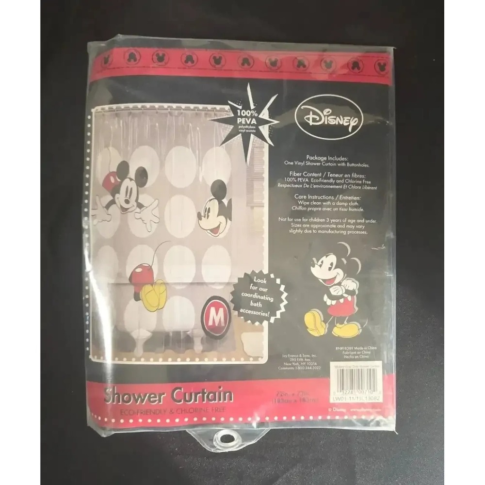 Mickey Mouse Bathroom Set- Towels Washcloths Shower Curtain Hooks & Art Book - Picture 14 of 16